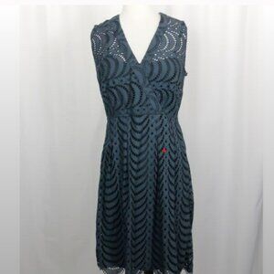 Alex Marie Navy Lace Dress / With Black Slip, Dress Size 8